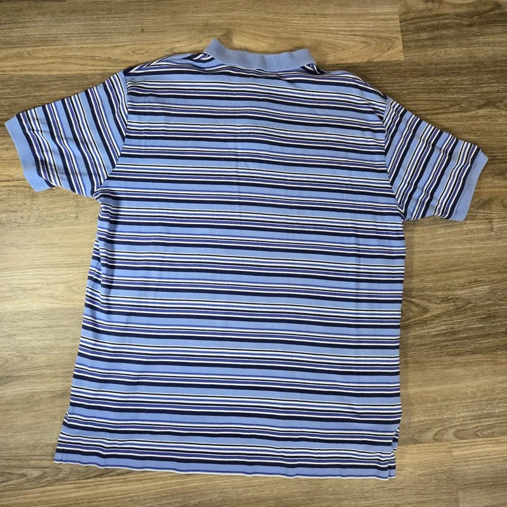 Vintage 90s Polo Ralph Lauren Shirt Mens XL Blue Striped Preppy Old Money Y2K